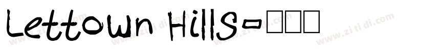 Lettown Hills字体转换